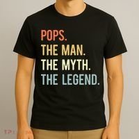 Pops The Man The Myth The Legend Retro Vintage T-Shirt thumb 3