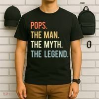 Pops The Man The Myth The Legend Retro Vintage T-Shirt thumb 6