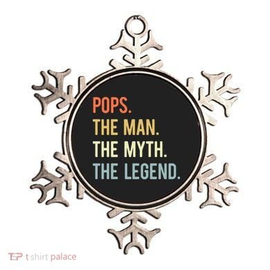 Pops The Man The Myth The Legend Retro Vintage Ornament