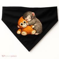 Punch The Monkey Cuddling Stuffed Animal USA-Made Doggie Bandana thumb 0