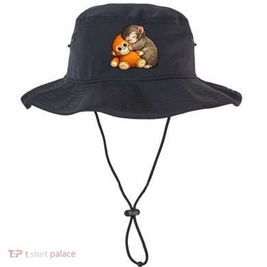Punch The Monkey Cuddling Stuffed Animal Bucket Hat
