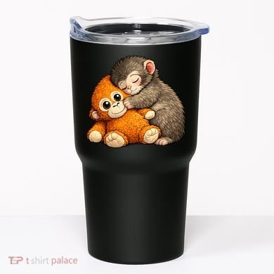 Punch The Monkey Cuddling Stuffed Animal Tumbler