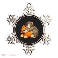 Punch The Monkey Cuddling Stuffed Animal Ornament thumb 0
