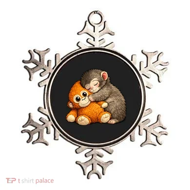 Punch The Monkey Cuddling Stuffed Animal Ornament