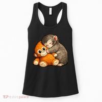 Punch The Monkey Cuddling Stuffed Animal Women's Tank Top thumb 0
