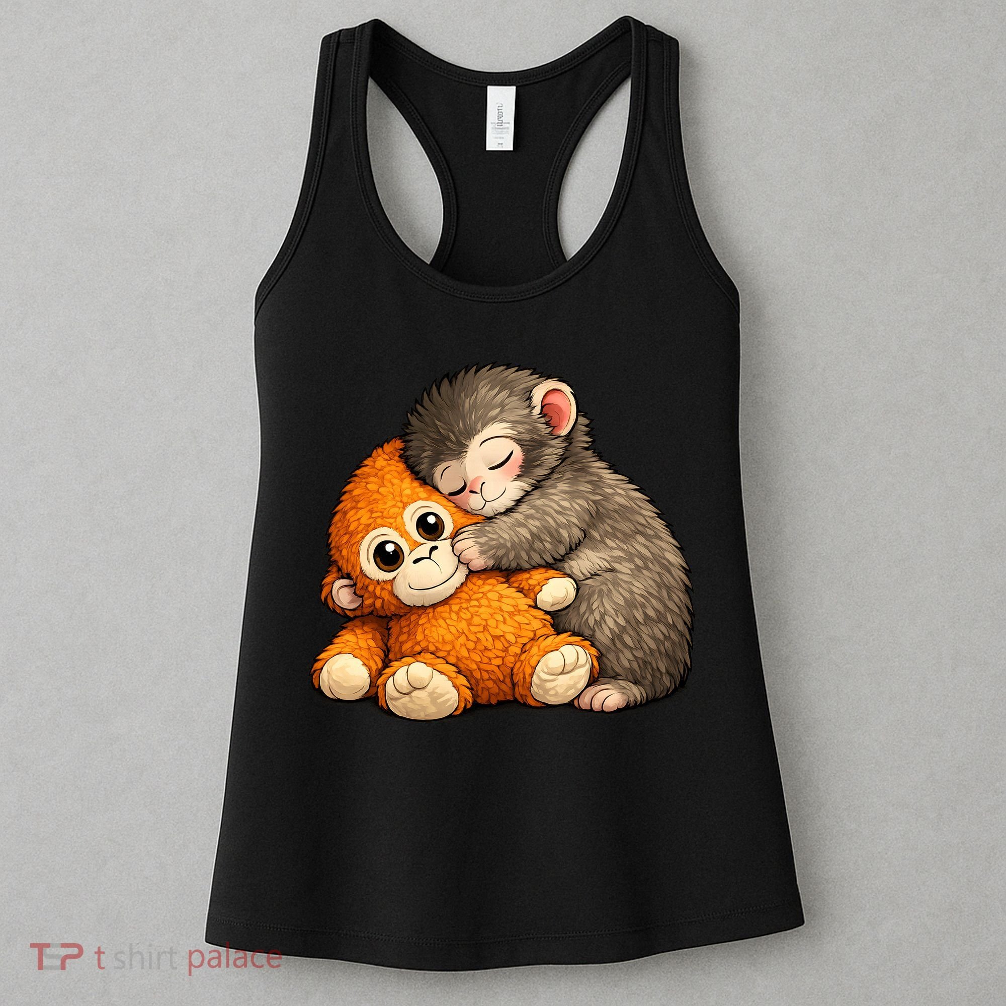 Punch The Monkey Cuddling Stuffed Animal Women's Tank Top
