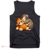 Punch The Monkey Cuddling Stuffed Animal Tank Top thumb 0