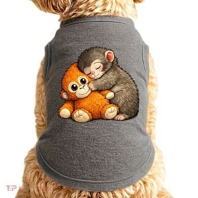 Punch The Monkey Cuddling Stuffed Animal Doggie Tank