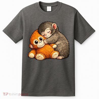 Punch The Monkey Cuddling Stuffed Animal T-Shirt