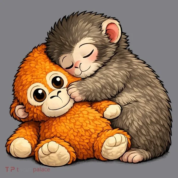 Punch The Monkey Cuddling Stuffed Animal Women's T-Shirt