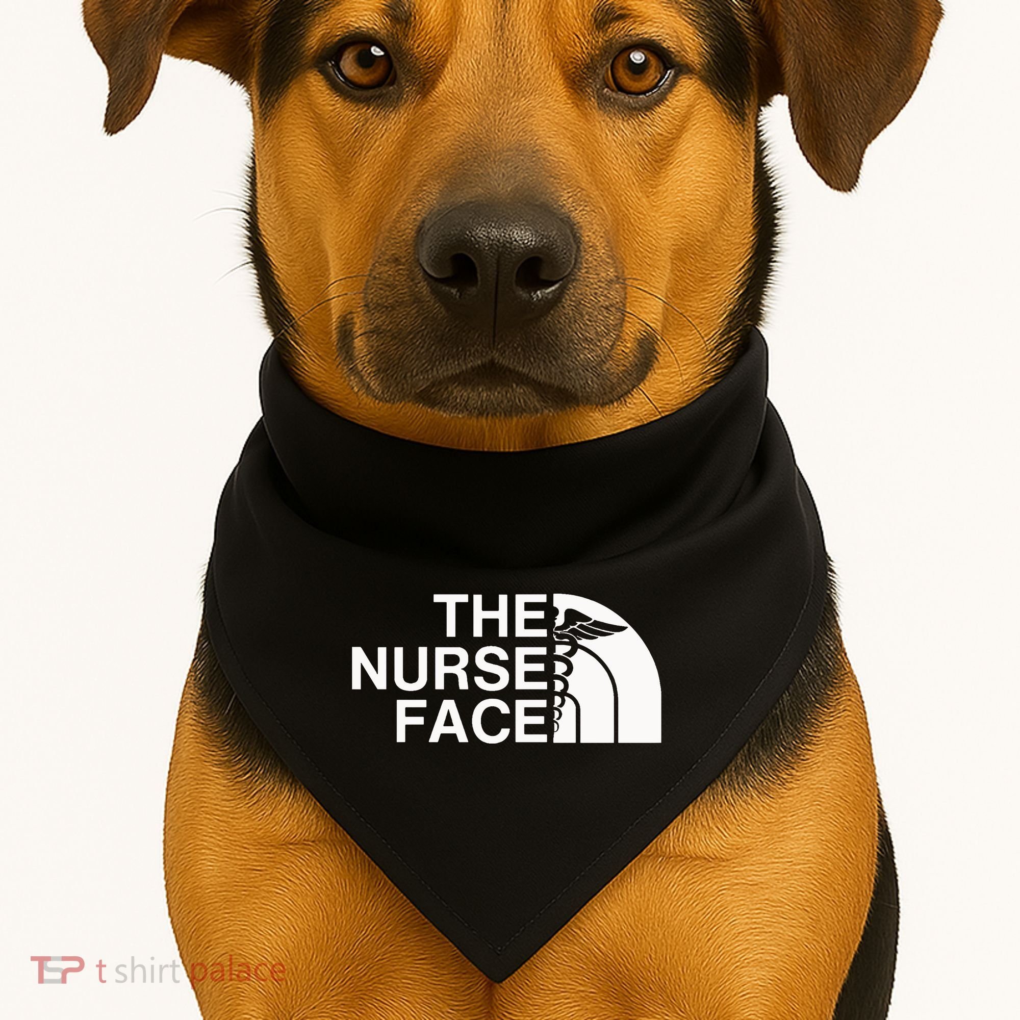 Pocket The Nurse Face Sweatshirt Nurse Appreciation USA-Made Doggie Bandana
