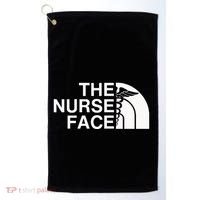 Pocket The Nurse Face Sweatshirt Nurse Appreciation Golf Towel thumb 0