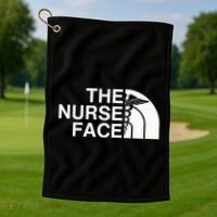 Pocket The Nurse Face Sweatshirt Nurse Appreciation Golf Towel thumb 1