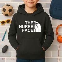 Pocket The Nurse Face Sweatshirt Nurse Appreciation Kids Hoodie thumb 2