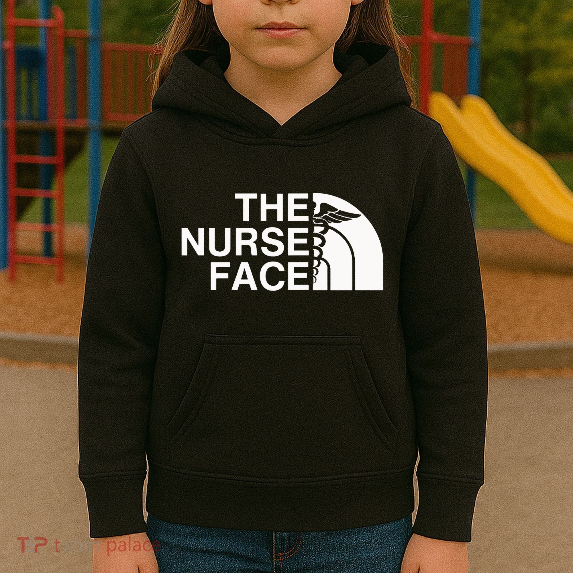 Pocket The Nurse Face Sweatshirt Nurse Appreciation Kids Hoodie
