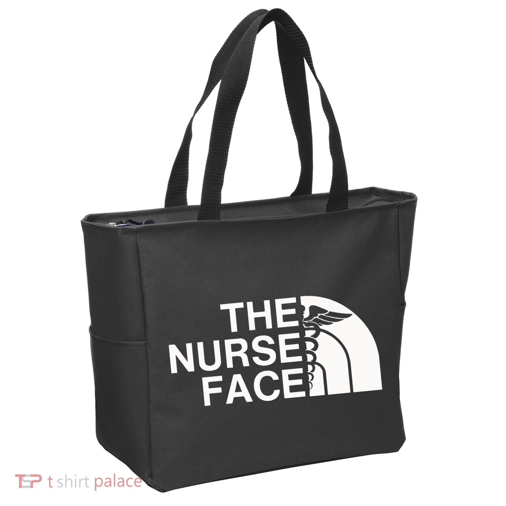 Pocket The Nurse Face Sweatshirt Nurse Appreciation Tote Bag