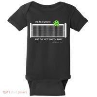 Pickleball The Net Giveth Funny Pickleball Pickleball Lovers Baby Bodysuit thumb 0