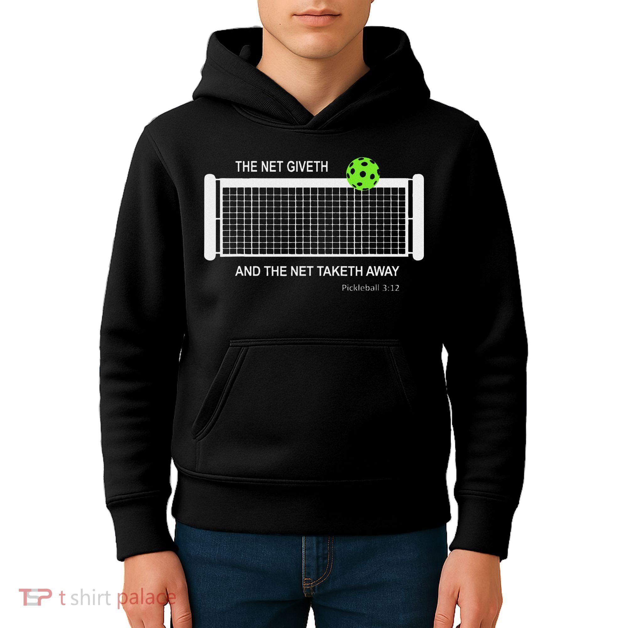 Pickleball The Net Giveth Funny Pickleball Pickleball Lovers Kids Hoodie