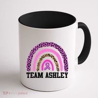 Personalize Team Name Custom Breast Cancer Coffee Mug thumb 1
