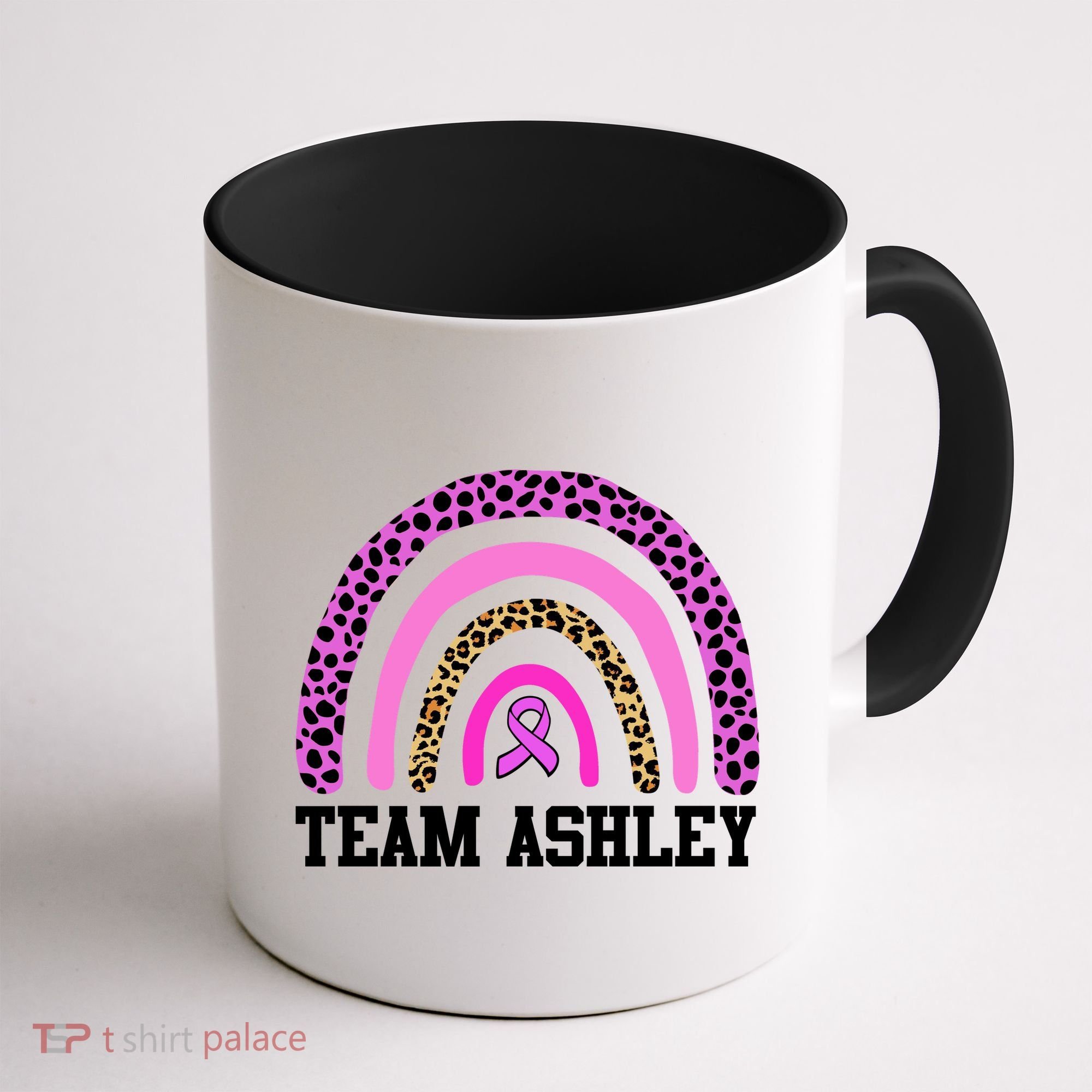 Personalize Team Name Custom Breast Cancer Coffee Mug