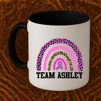 Personalize Team Name Custom Breast Cancer Coffee Mug thumb 2