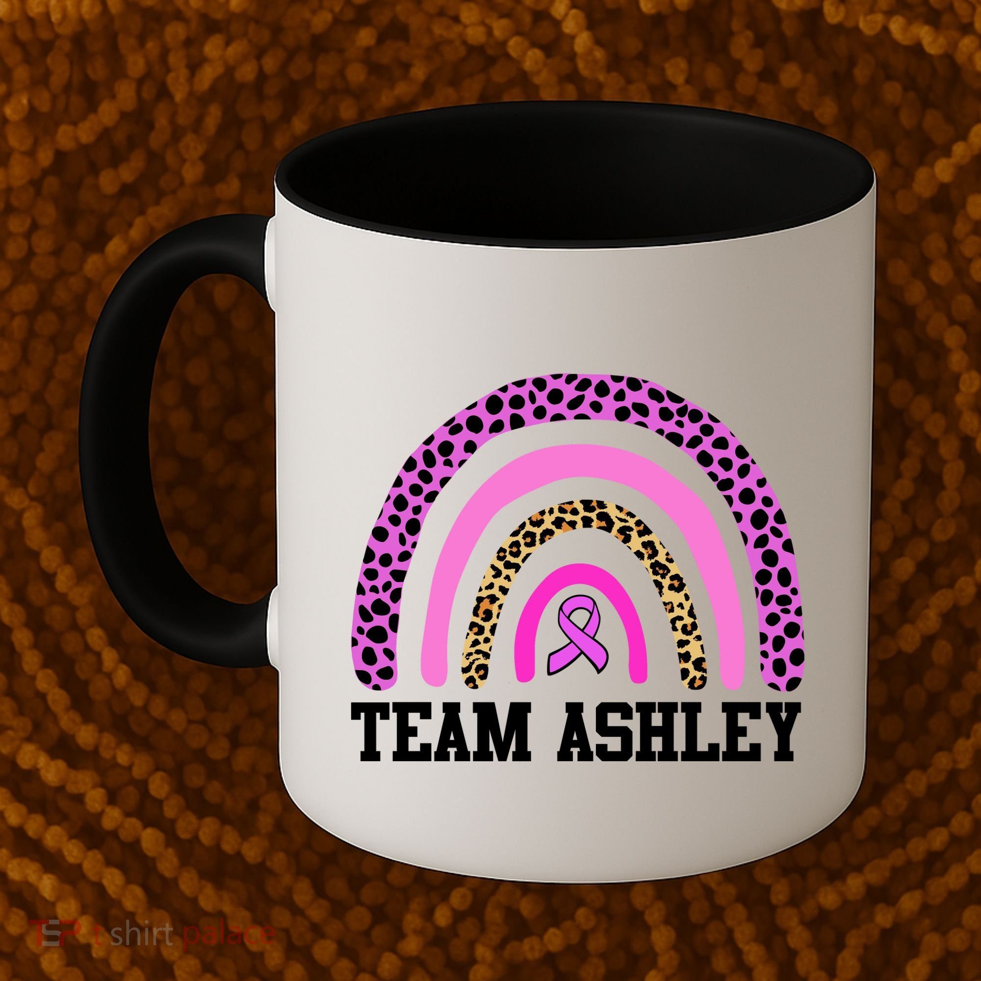 Personalize Team Name Custom Breast Cancer Coffee Mug