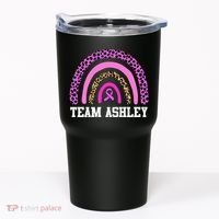 Personalize Team Name Custom Breast Cancer Tumbler thumb 0