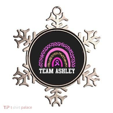 Personalize Team Name Custom Breast Cancer Ornament
