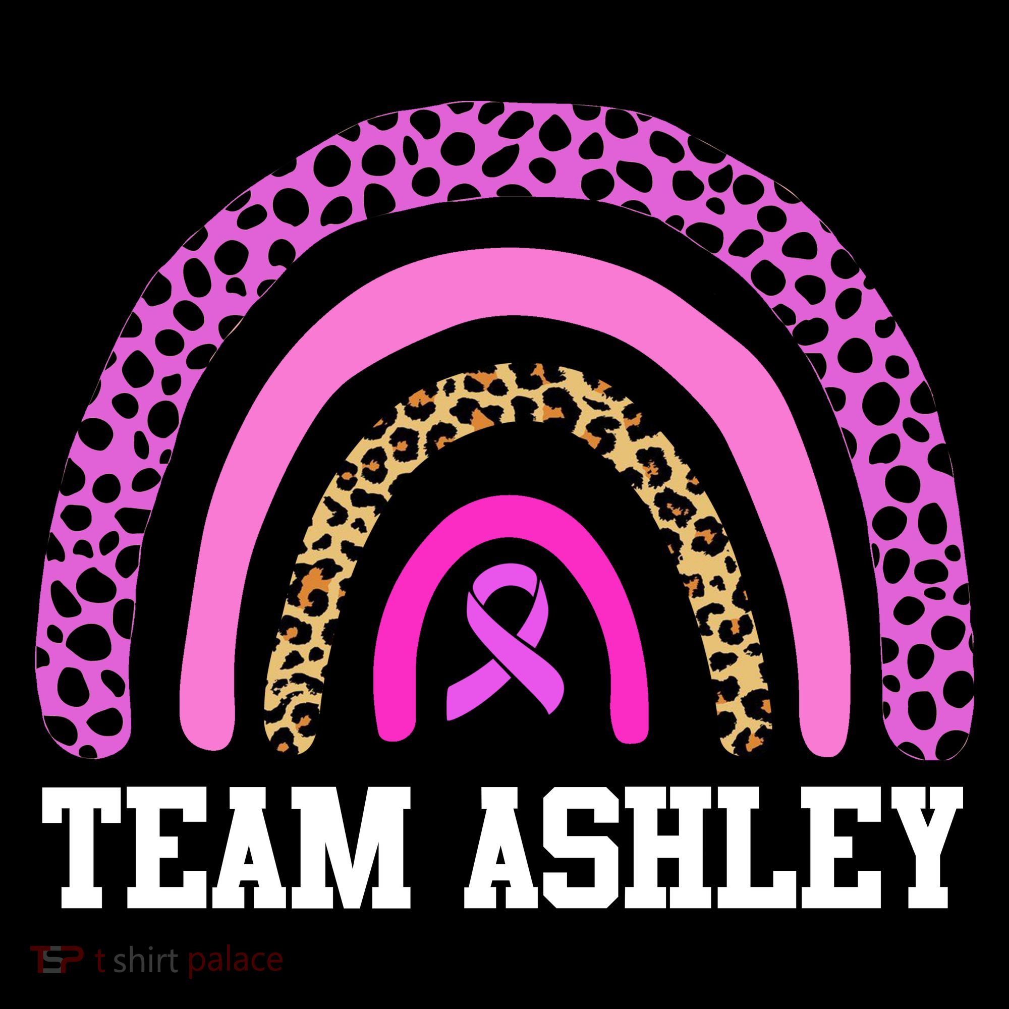 Personalize Team Name Custom Breast Cancer Ornament