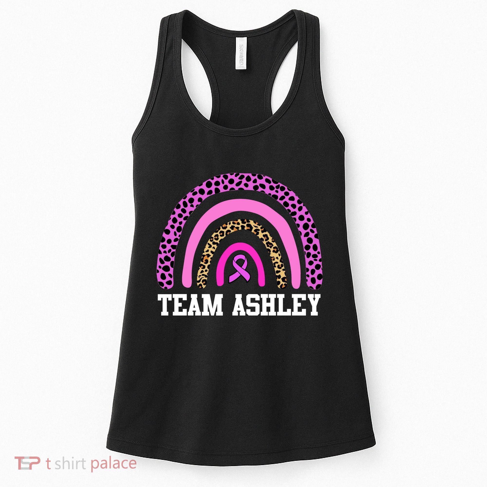 Personalize Team Name Custom Breast Cancer Women's Tank Top