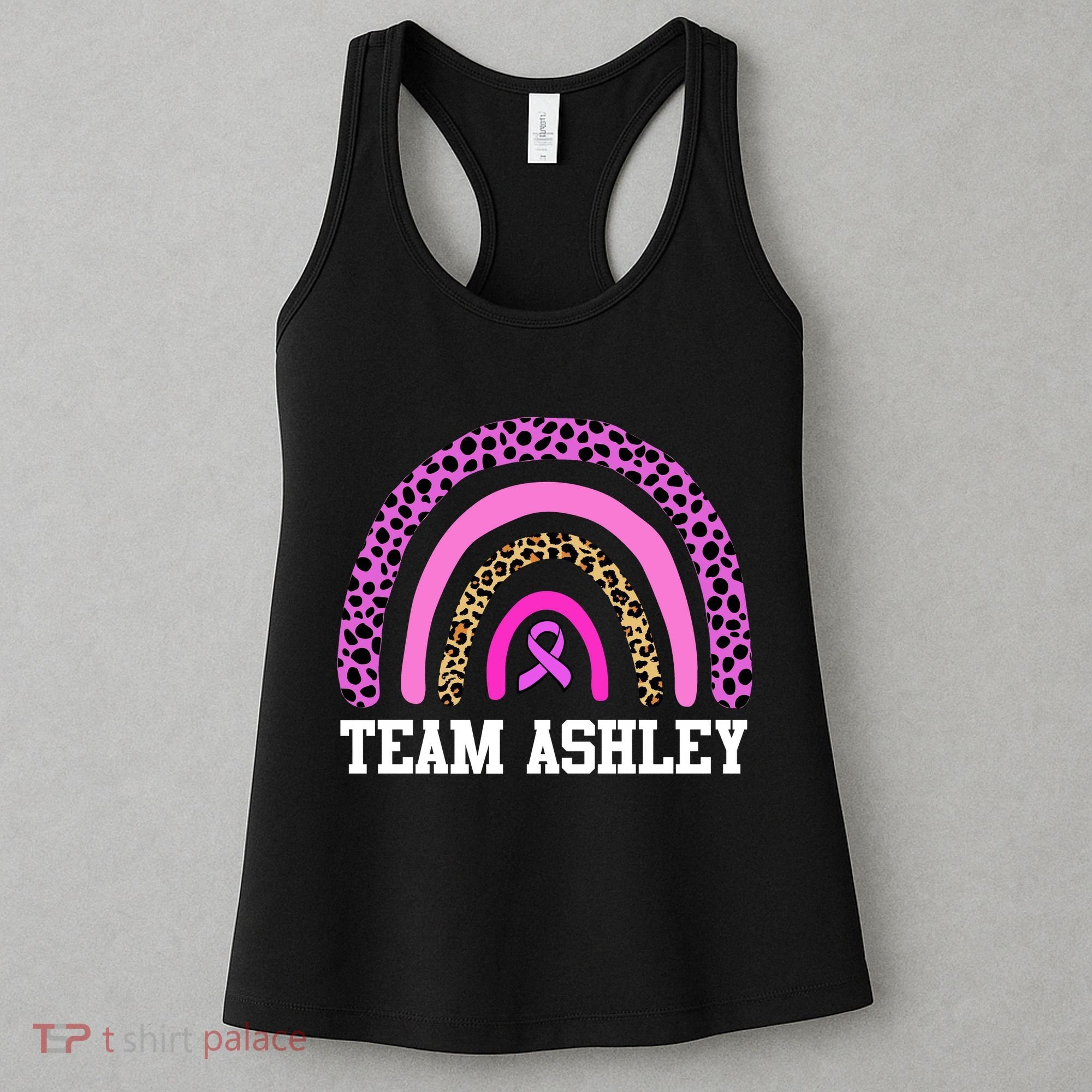 Personalize Team Name Custom Breast Cancer Women's Tank Top