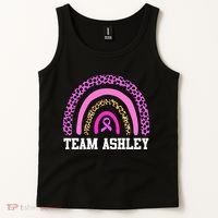 Personalize Team Name Custom Breast Cancer Tank Top thumb 2