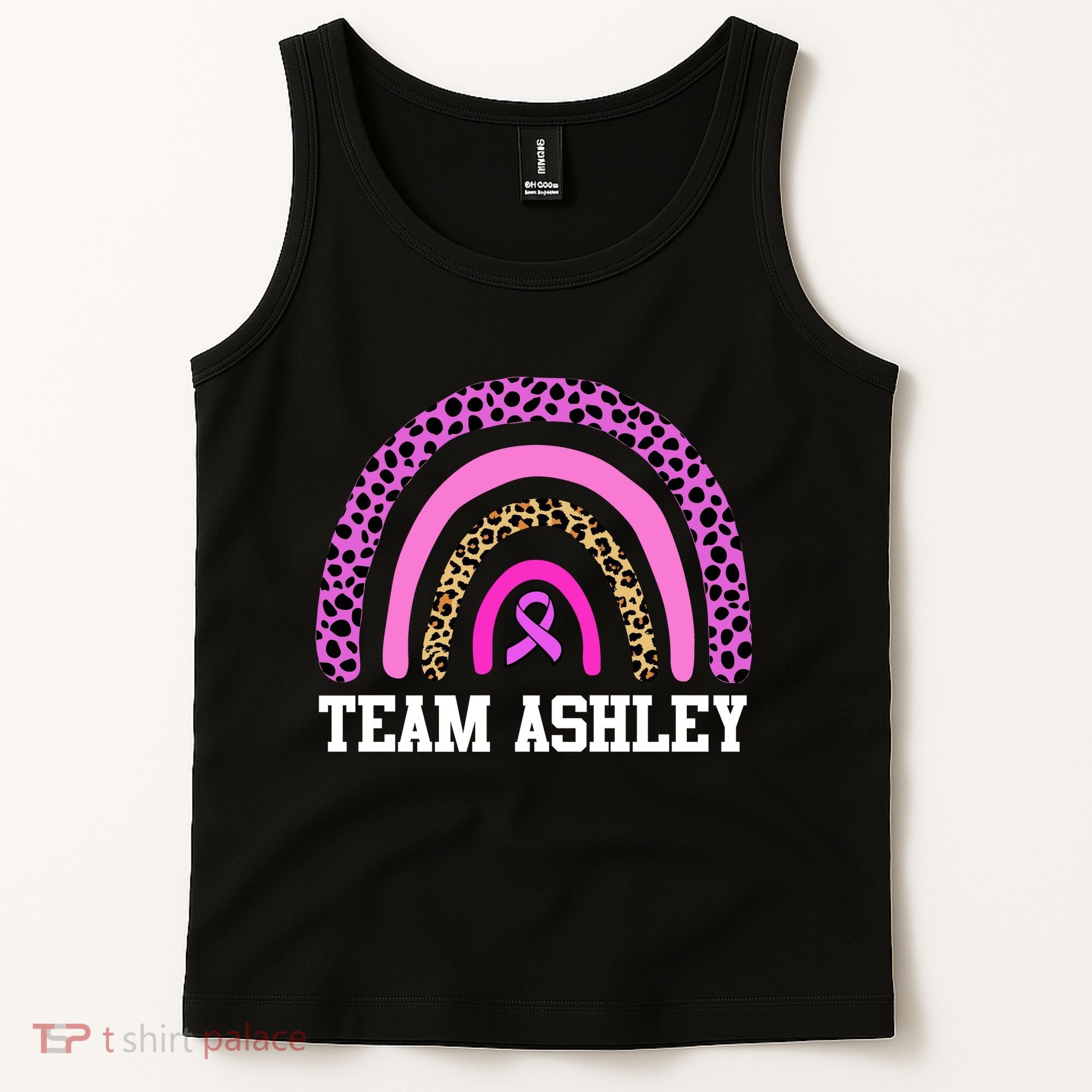 Personalize Team Name Custom Breast Cancer Tank Top