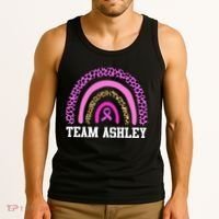 Personalize Team Name Custom Breast Cancer Tank Top thumb 3