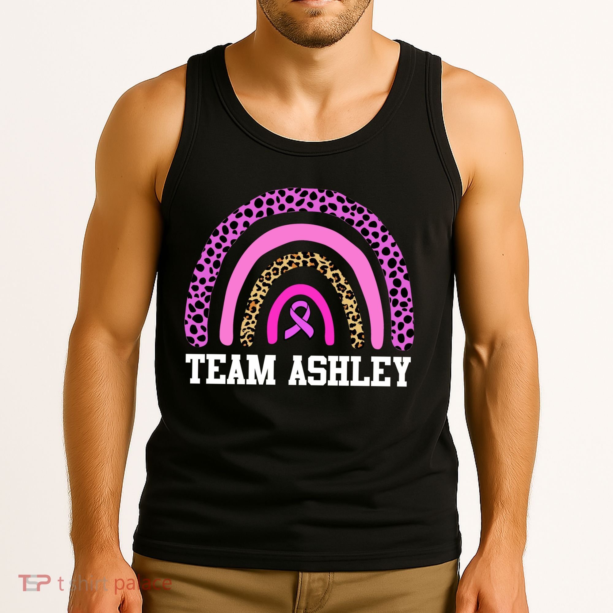 Personalize Team Name Custom Breast Cancer Tank Top