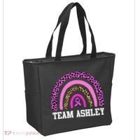 Personalize Team Name Custom Breast Cancer Tote Bag thumb 2