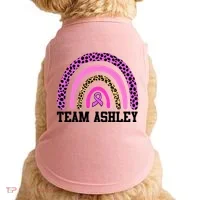 Personalize Team Name Custom Breast Cancer Doggie Tank thumb 0