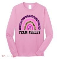 Personalize Team Name Custom Breast Cancer Long Sleeve Shirt thumb 0
