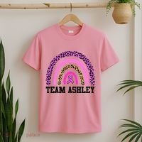 Personalize Team Name Custom Breast Cancer T-Shirt thumb 2