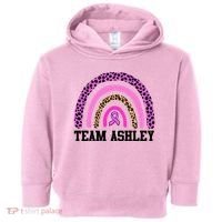Personalize Team Name Custom Breast Cancer Toddler Hoodie thumb 0