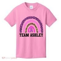 Personalize Team Name Custom Breast Cancer Kids T-Shirt thumb 0