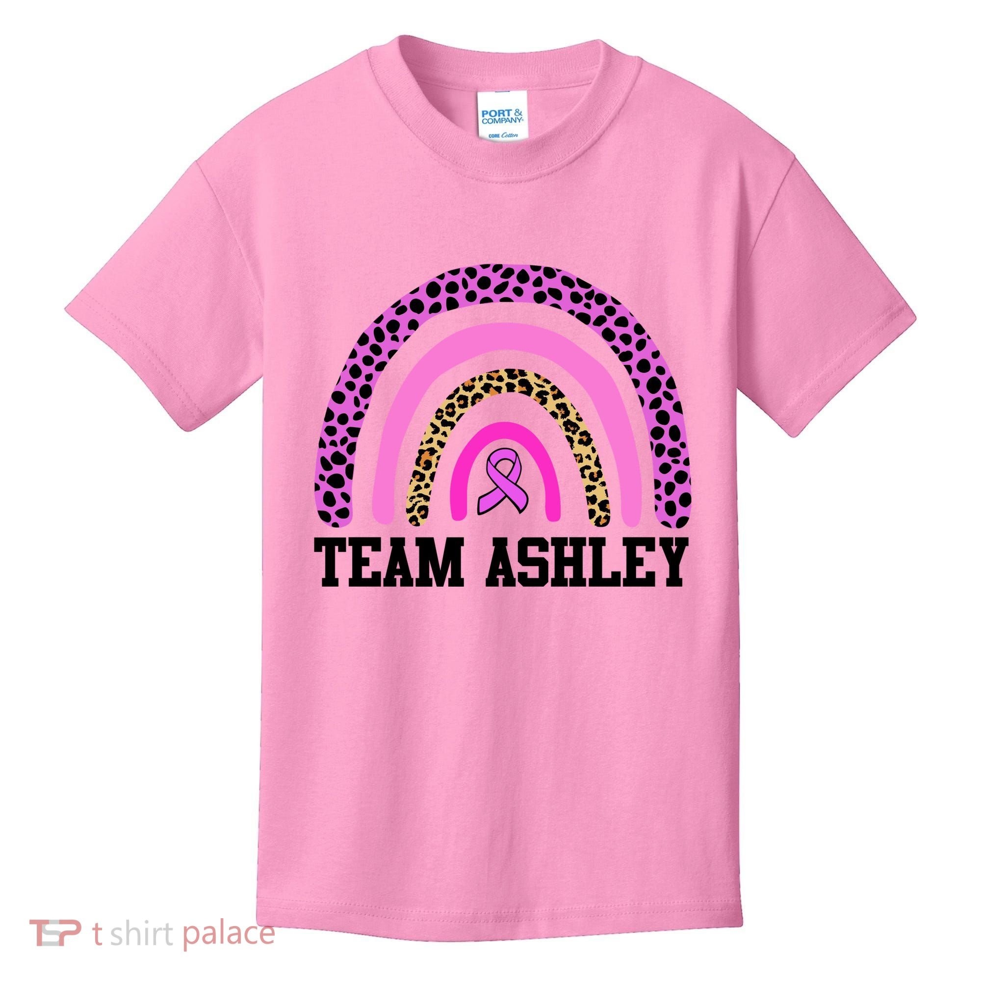 Personalize Team Name Custom Breast Cancer Kids T-Shirt