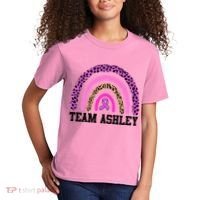 Personalize Team Name Custom Breast Cancer Kids T-Shirt thumb 2