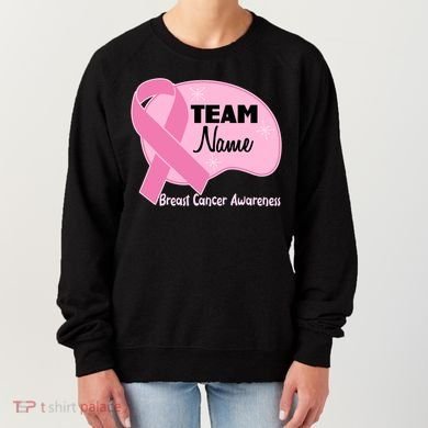 Personalize Team Name Breast Cancer Awareness Custom Women's Sweatshirt