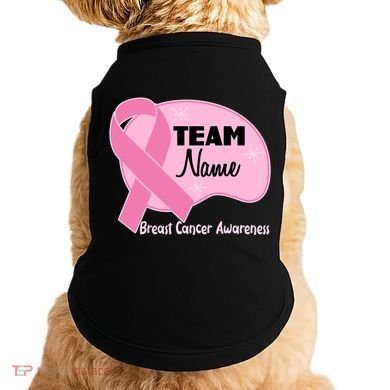 Personalize Team Name Breast Cancer Awareness Custom Doggie Tank
