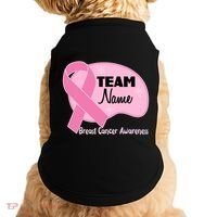 Personalize Team Name Breast Cancer Awareness Custom Doggie Tank thumb 0