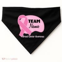 Personalize Team Name Breast Cancer Awareness Custom USA-Made Doggie Bandana thumb 0