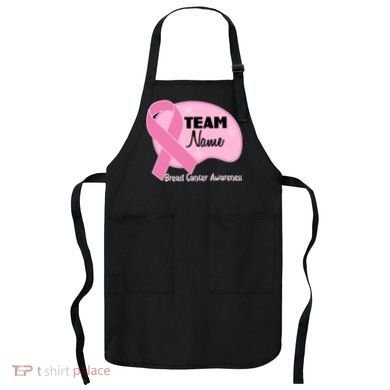 Personalize Team Name Breast Cancer Awareness Custom Apron