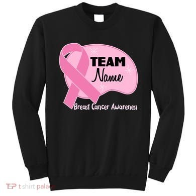 Personalize Team Name Breast Cancer Awareness Custom Sweatshirt