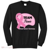Personalize Team Name Breast Cancer Awareness Custom Sweatshirt thumb 0